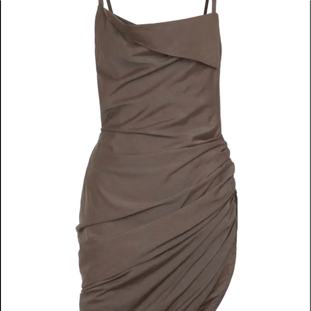 Jacquemus Saudade rauched dress.